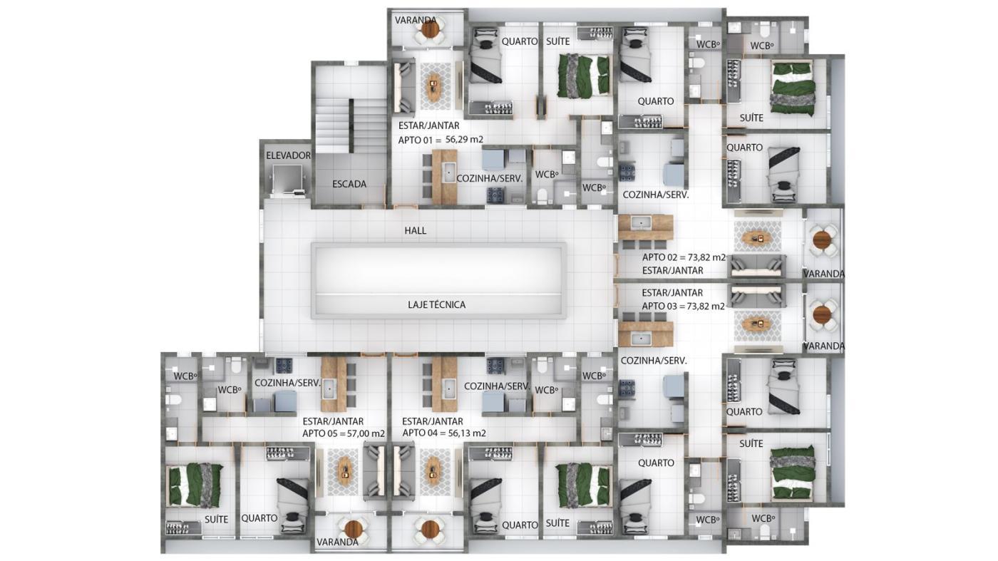 Apartamento à venda com 2 quartos, 57m² - Foto 22